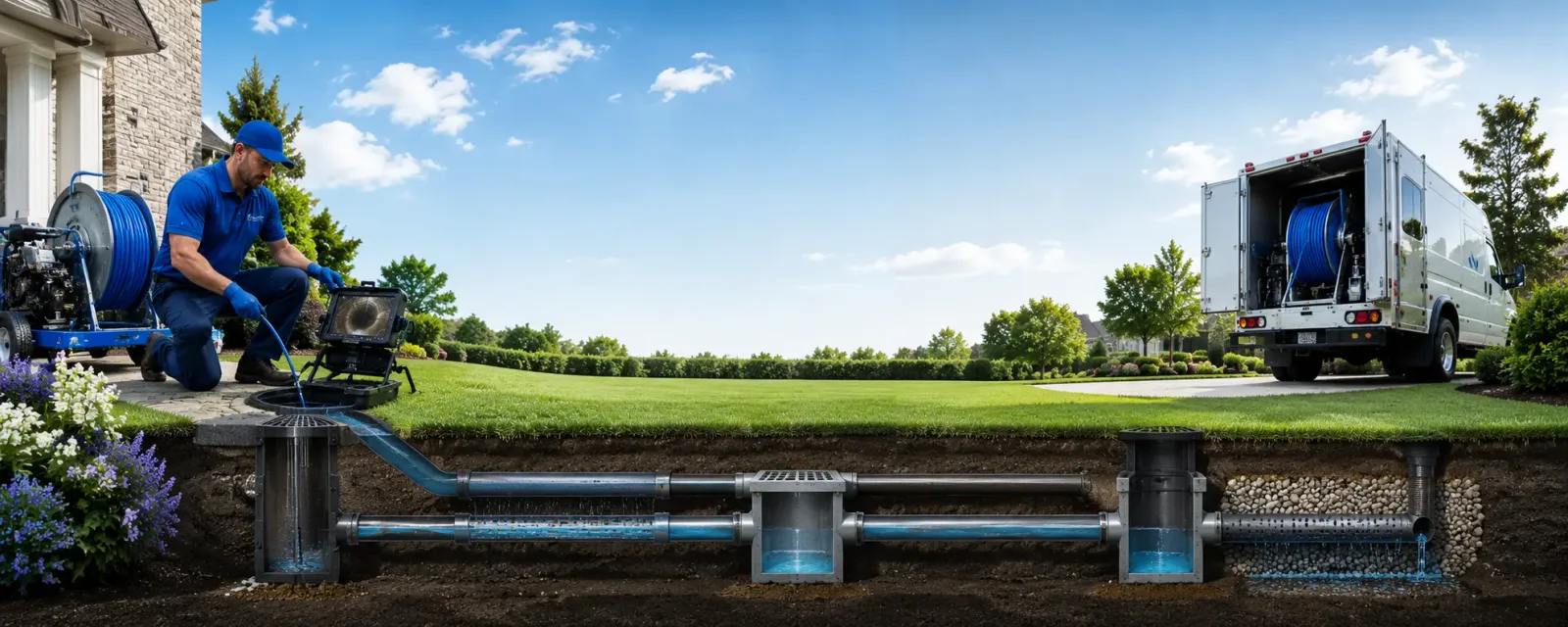 Outdoor drain cleaning information for Central, LA